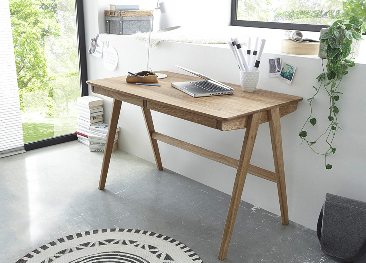 Bureau style scandinave en chêne