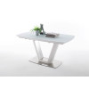 Table à Manger Design avec Rallonge Blanche