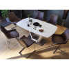 Table à Manger Design avec Rallonge Blanche
