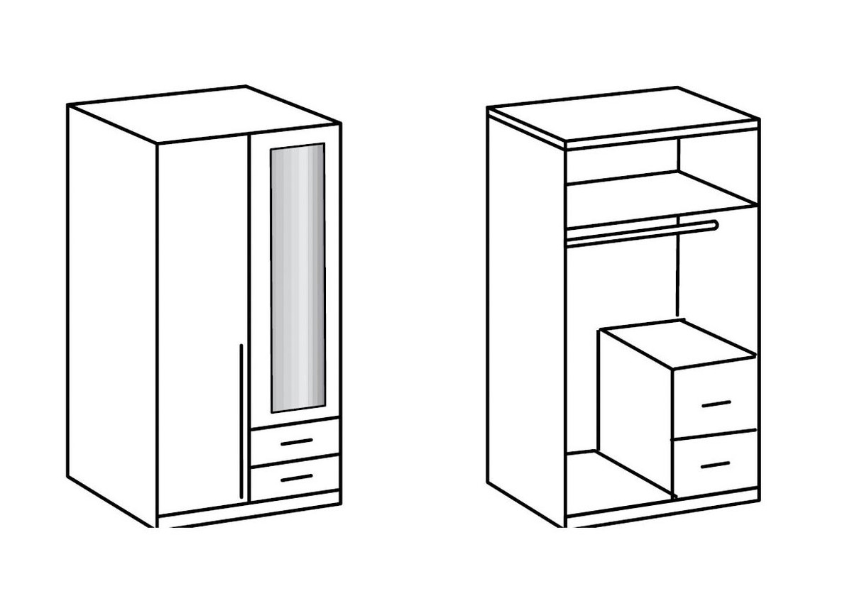 Armoire Dressing pas cher avec Miroir