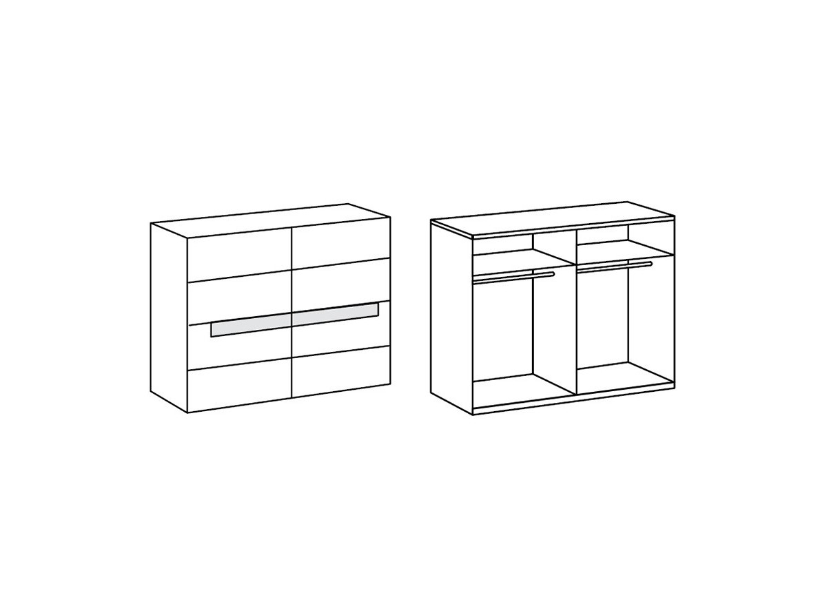 Armoire Double Penderies Blanche - Meuble Design
