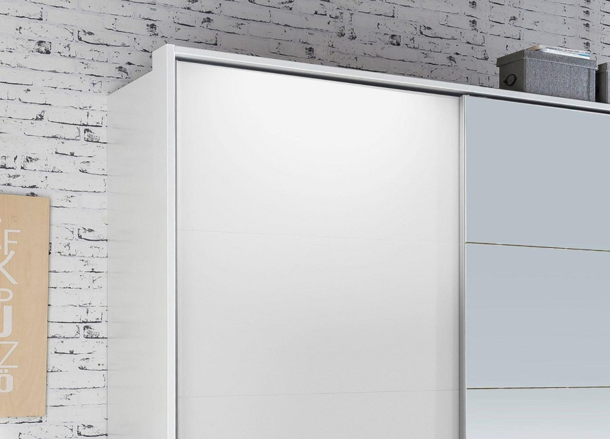 Armoire Blanche avec Miroir - Rangement & Dressing