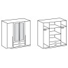 Armoire Bois - 4 Portes / 2 Tiroirs