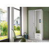 Armoire Blanche & Grise - 2 Portes / 2 Tiroirs