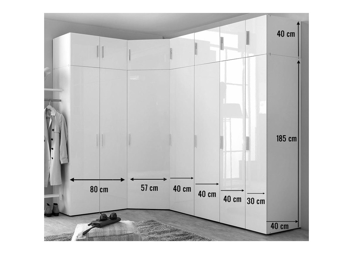 Placard & Dressing D'angle Blanc