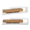 Meuble TV Design laqué Blanc & Bois
