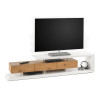 Meuble TV Design laqué Blanc & Bois