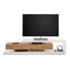 Meuble TV Design laqué Blanc & Bois