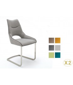 Chaise Design en Tissu - 6 Coloris