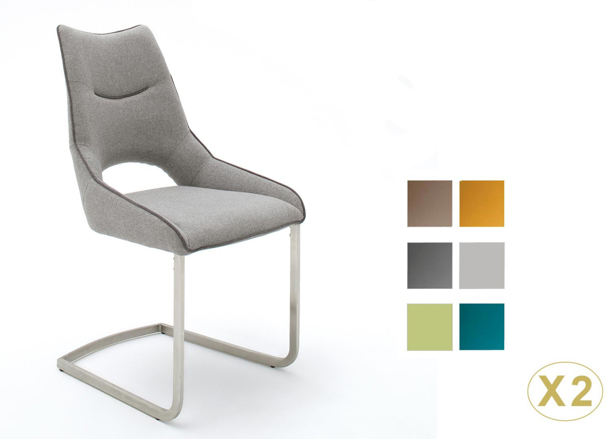Chaise Design en Tissu - 6 Coloris