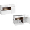 Meuble Salon Complet Design Blanc & Bois