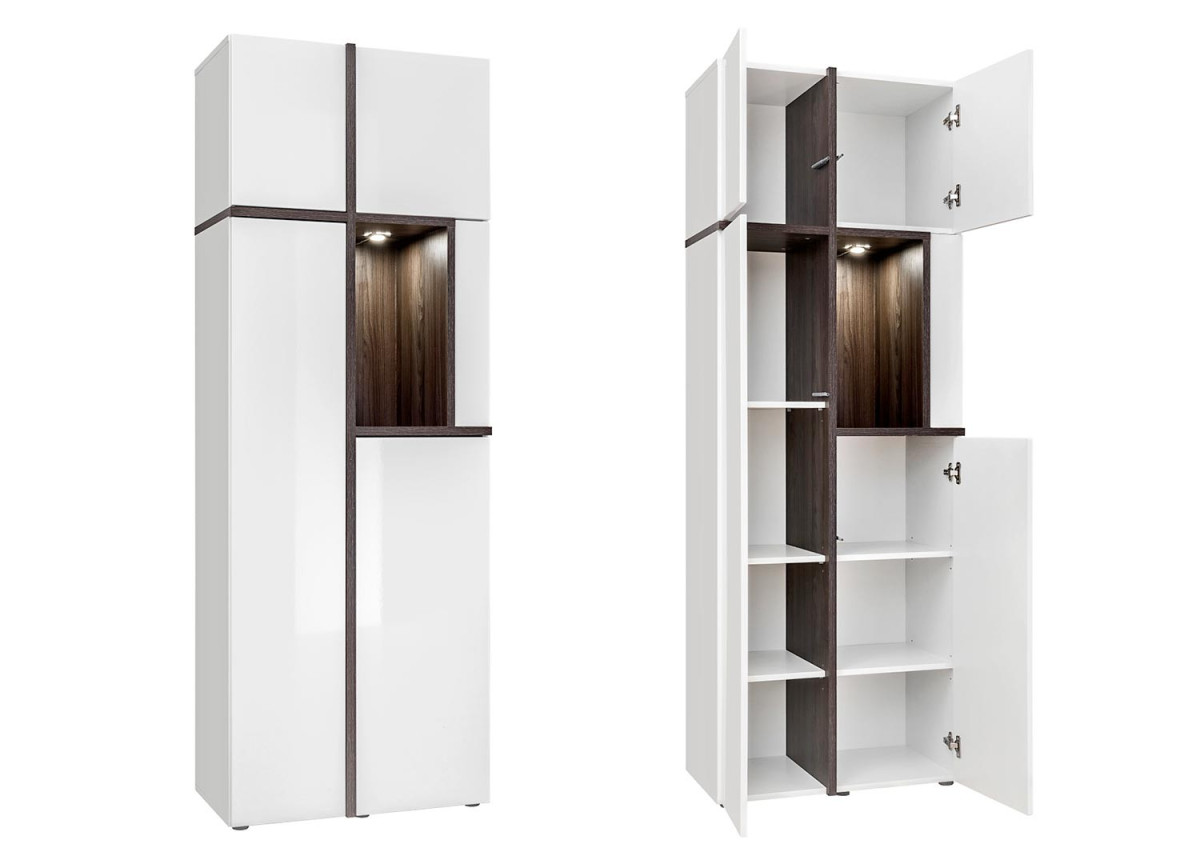 Meuble Salon Complet Design Blanc & Bois