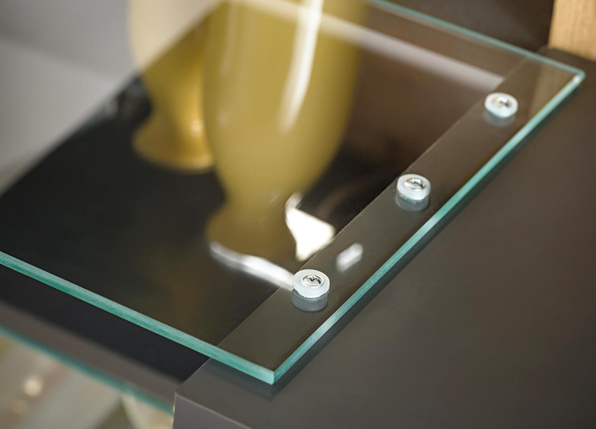 Meuble TV Design Led Gris & Bois