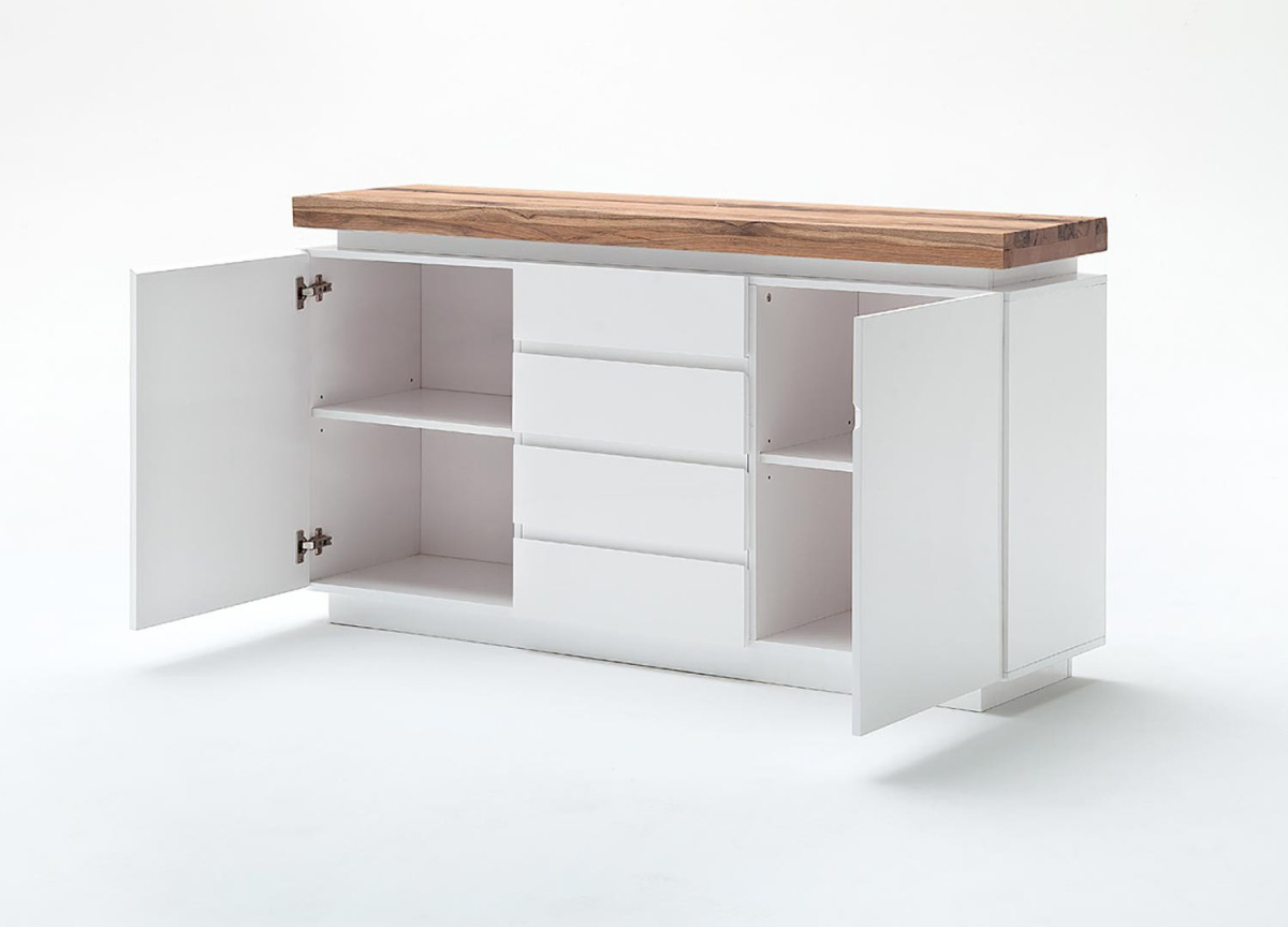 Meuble Buffet Blanc et Bois