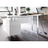 Bureau blanc laqué design avec tiroirs