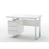 Bureau blanc laqué design avec tiroirs