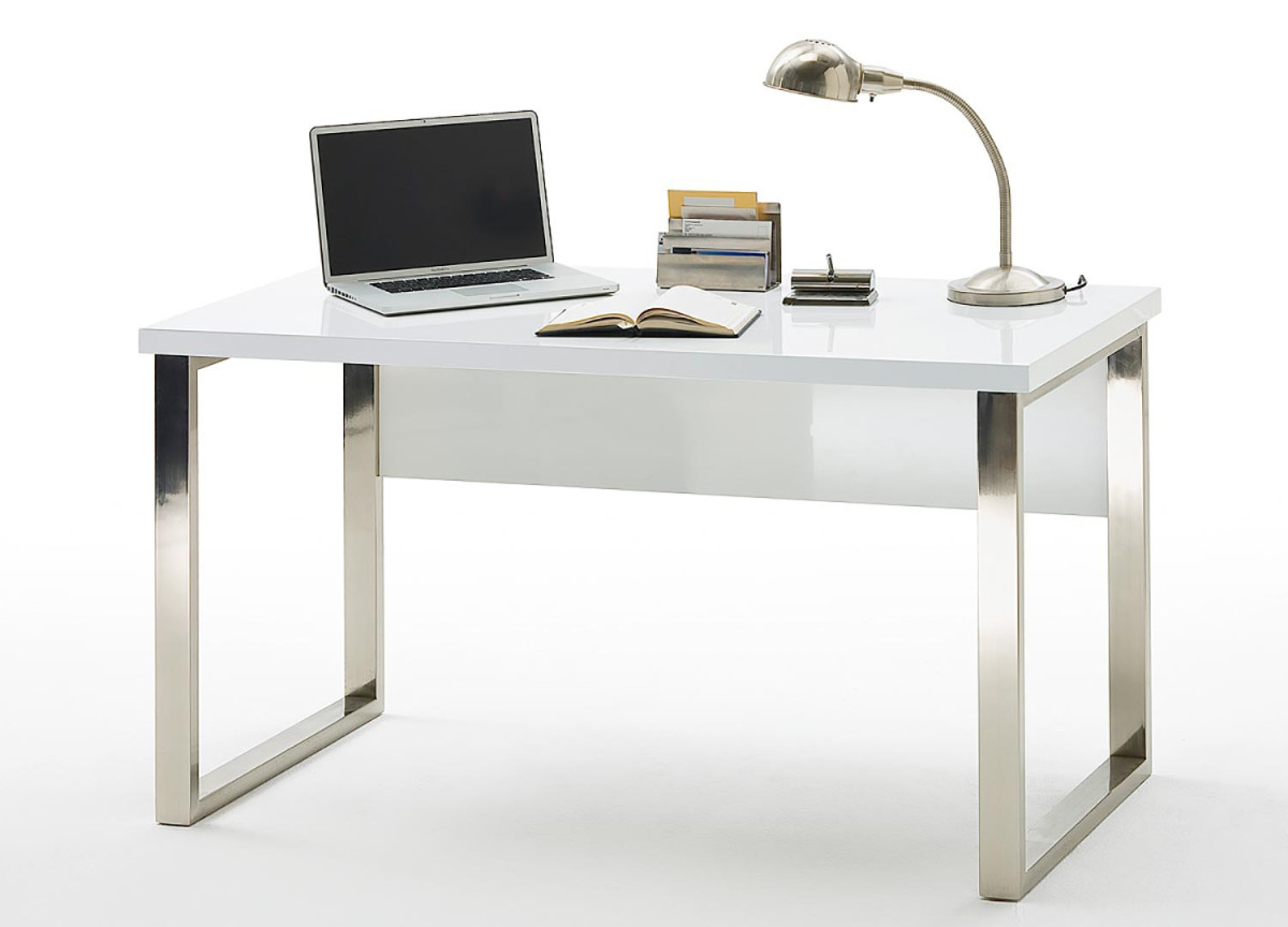 Table de bureau blanc laqué design