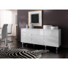 Buffet blanc laqué design / Pied chromé