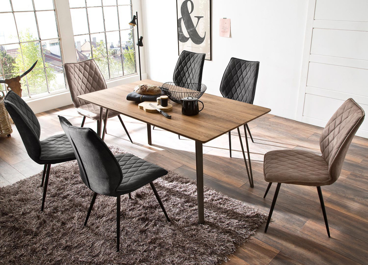 Table rectangulaire pas cher - Bois & métal