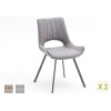 Chaise design en tissu pas cher - Grise ou sable