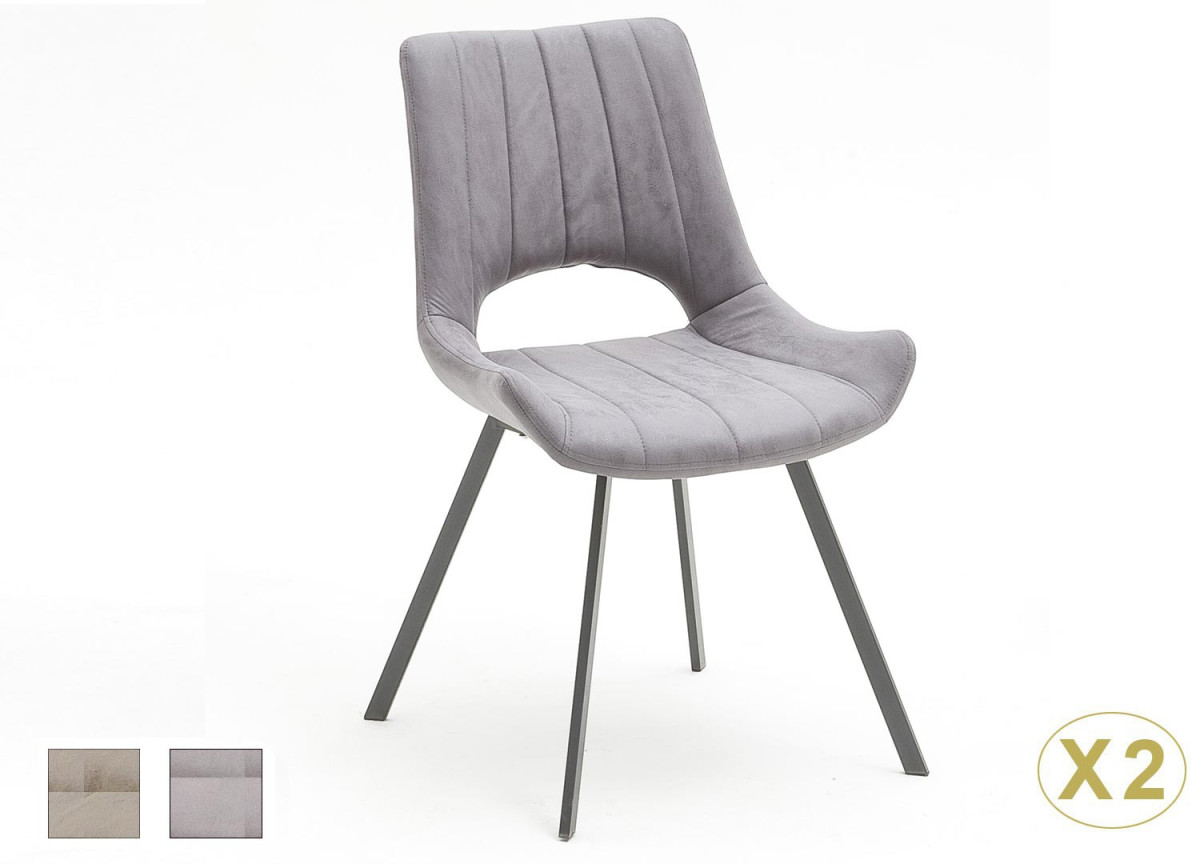 Chaise design en tissu pas cher - Grise ou sable