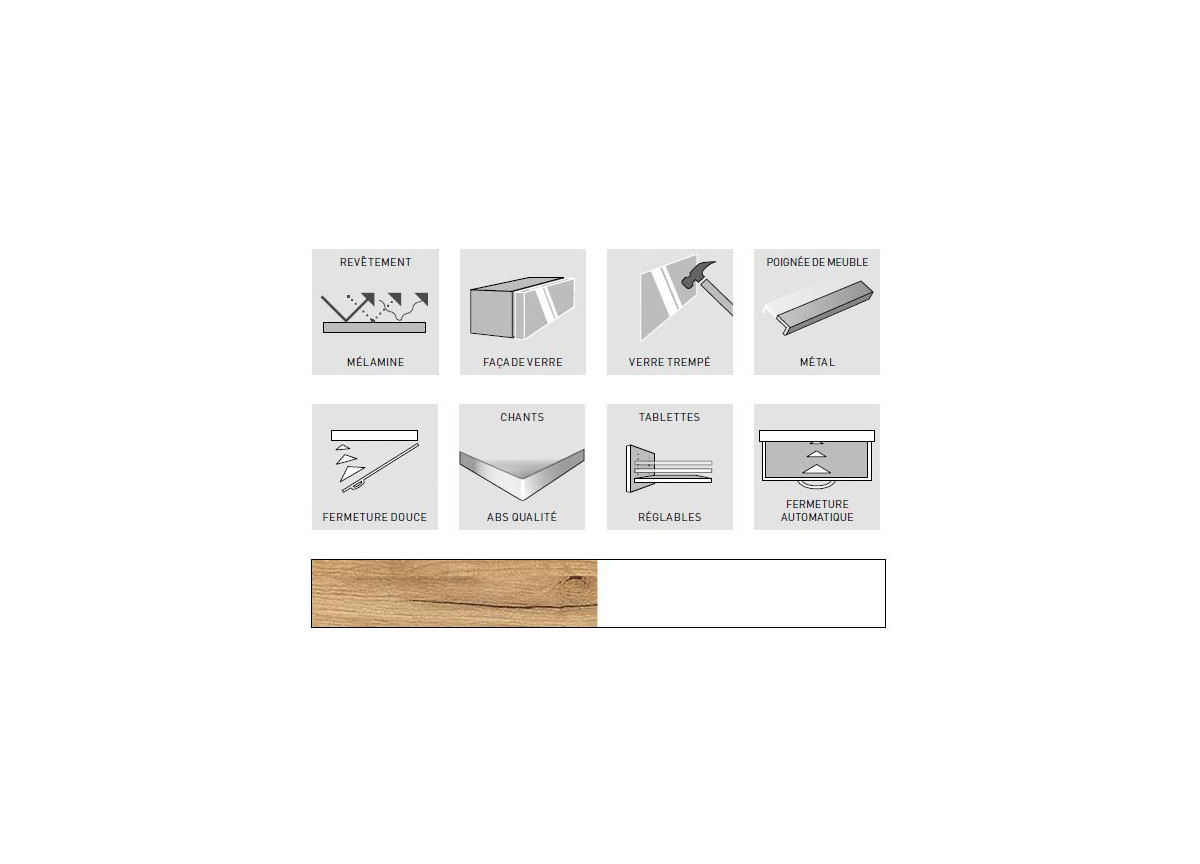 Buffet blanc et bois