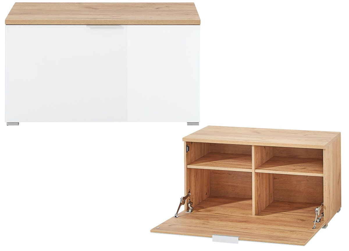 Meuble entrée ou couloir / blanc et bois