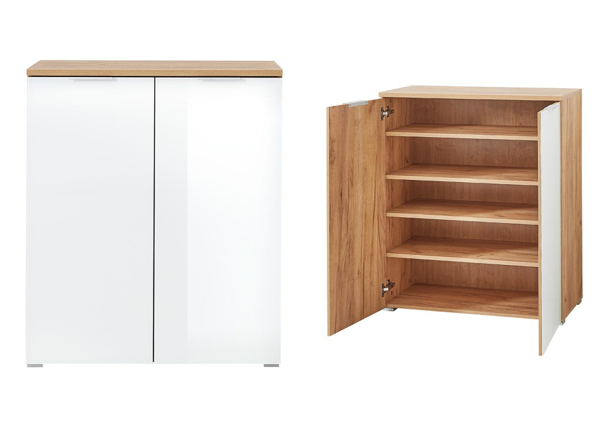 Meuble entrée ou couloir / blanc et bois