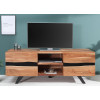 Meuble TV design bois massif et métal 160 cm / Acacia