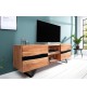 Meuble TV design bois massif et métal 160 cm / Acacia
