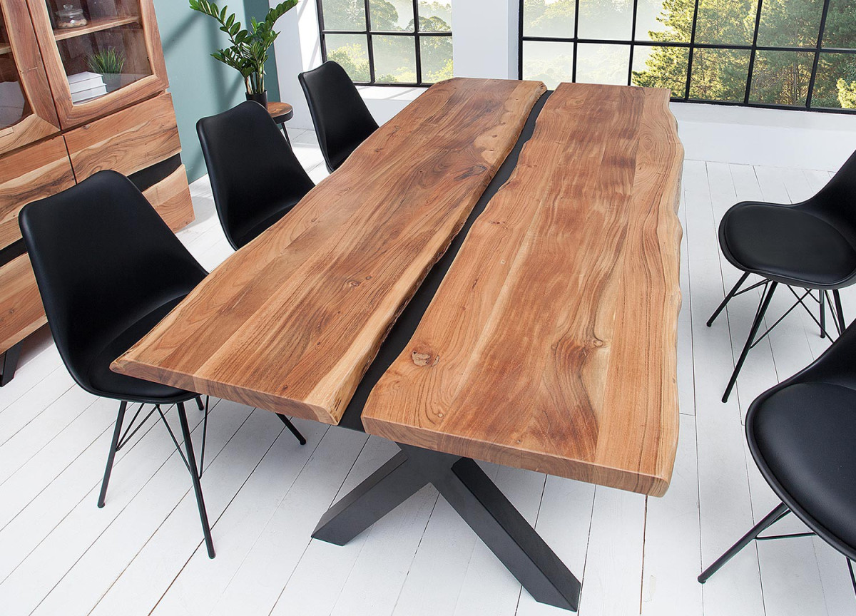 Table à Manger Bois d'Acacia Design et Robustesse - lyadesign