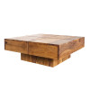 Table basse bois massif / Carrée 80 cm