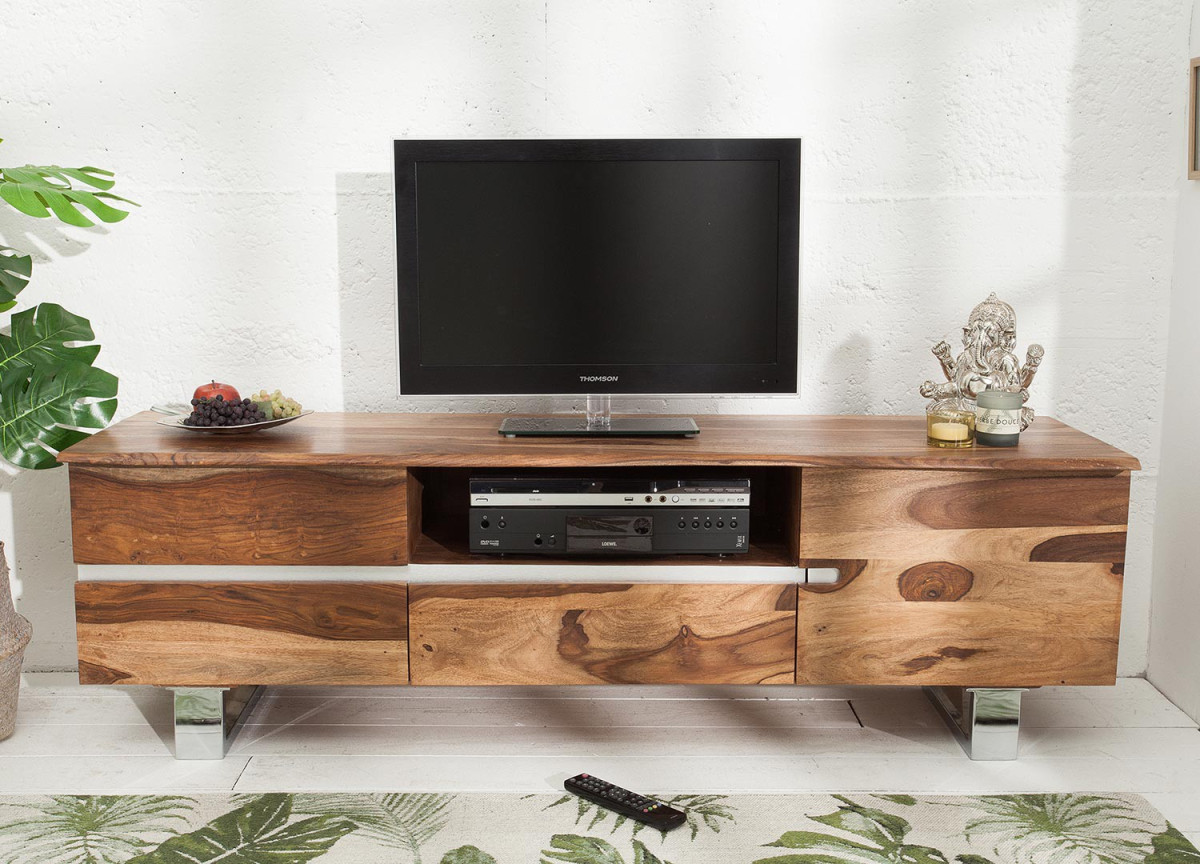 Meuble TV design 160 cm / Bois massif