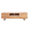 Meuble TV design en bois acacia / 160 cm