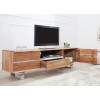 Meuble TV design en bois acacia / 160 cm