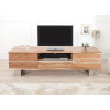 Meuble TV design en bois acacia / 160 cm