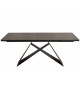 Table Contemporaine gris-lave et pied design noir métal