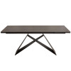 Table Contemporaine gris-lave et pied design noir métal