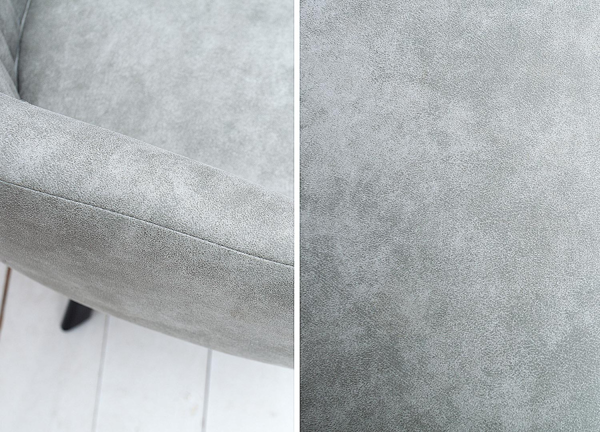 Chaise contemporaine gris clair / Pieds métal noir