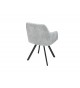 Chaise contemporaine gris clair / Pieds métal noir