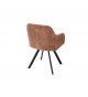 Chaise contemporaine marron / Pieds métal noir