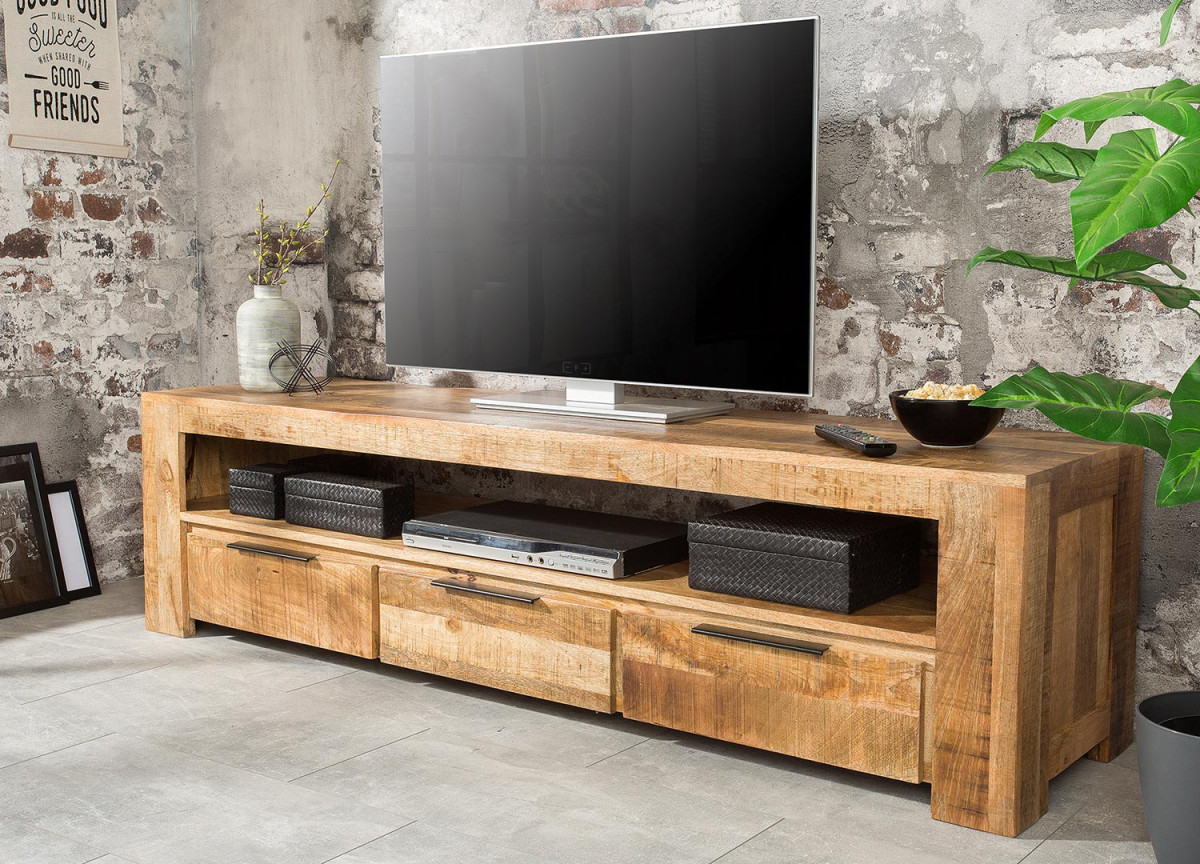 Meuble TV en bois massif