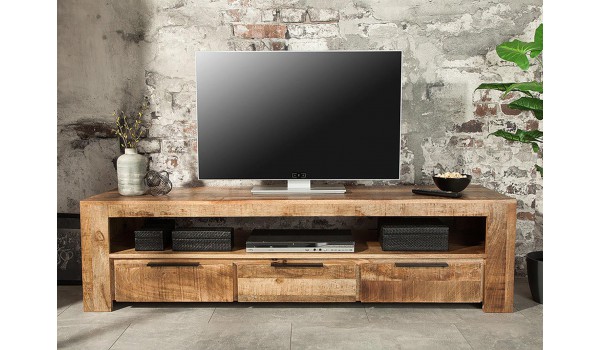Meuble TV en bois massif / 170 cm