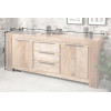 Buffet en bois massif / 2 Portes - 3 Tiroirs