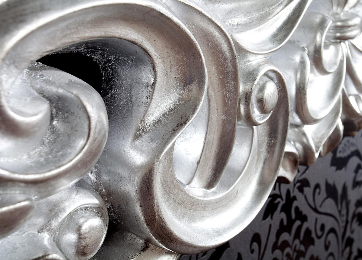 Miroir baroque argenté 180 cm