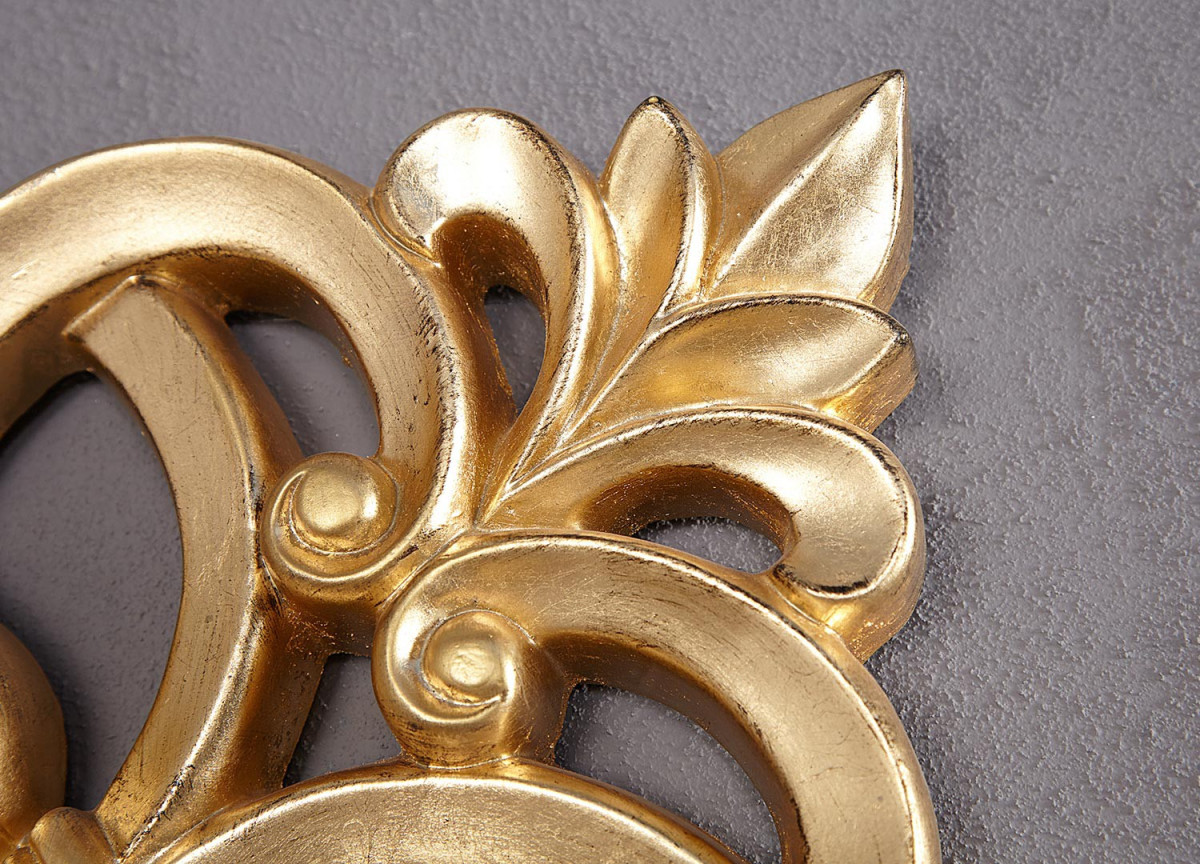 Miroir baroque carré or antique