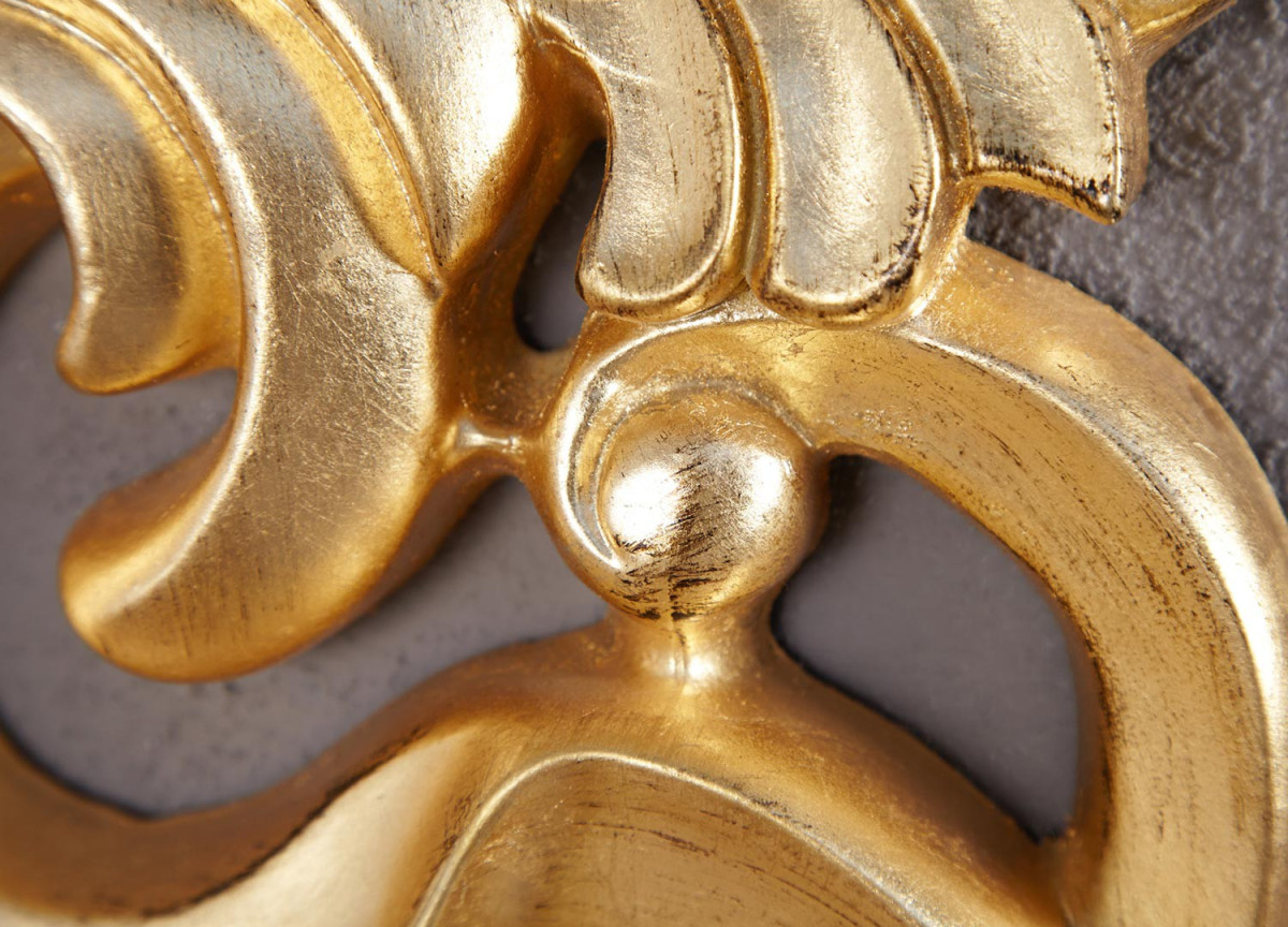 Miroir baroque carré or antique