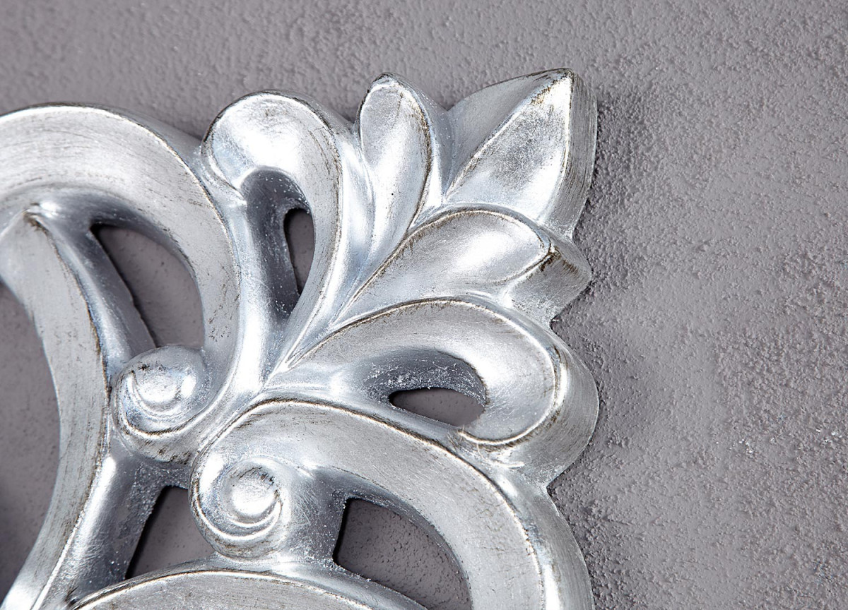 Miroir baroque carré argent antique