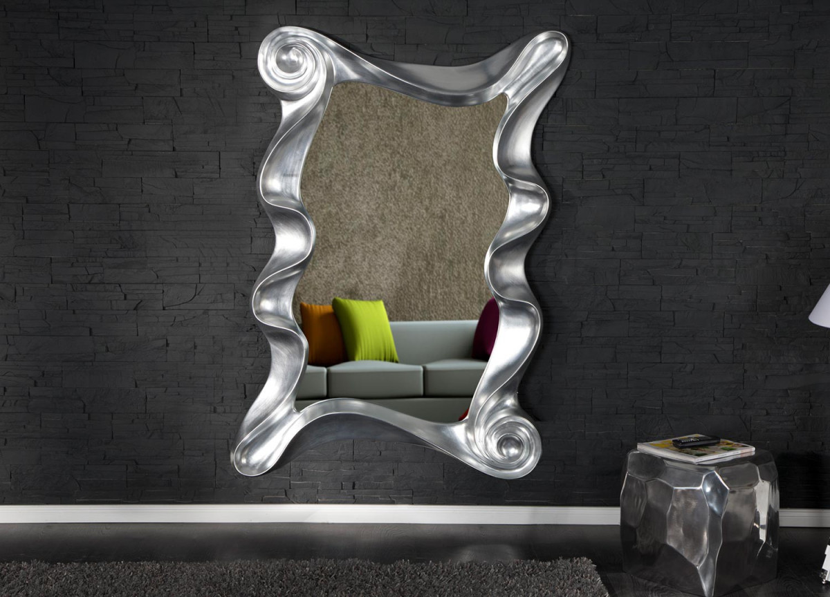 Miroir design argenté 160 cm