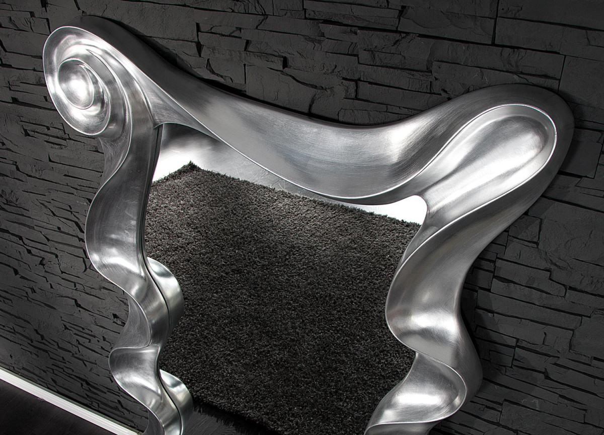 Miroir design argenté 160 cm